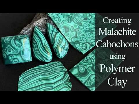 Imitation Malachite with Polymer Clay - It's easier than you think