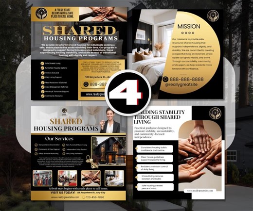 Shared Housing Flyer Template | Affordable Living Canva Flyer | Transitional Room Rental Ad | Editable Design / Bundle - Etsy Australia