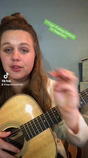 5.9K views · 120 reactions | 3 different finger picking patterns for beginners. Which one is your favorite? #beginnerguitar #easyguitar #guitarforbeginners #guitartutorial #guitarlesson #easyguitarsong | Big Universe Music | Facebook
