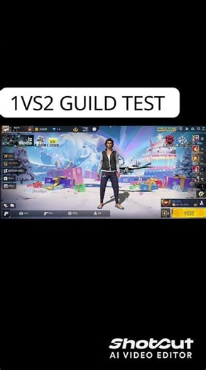 1vs2 guild test body and one tap #freefire #shortvideos #guildtest #zeroxffuid