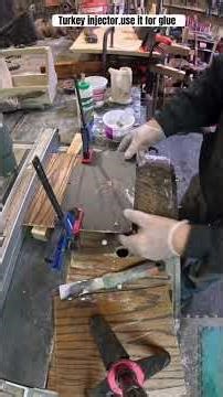 Turkey injector. Use it for glue #woodworking #repurpose #FurnitureRepair ￼￼