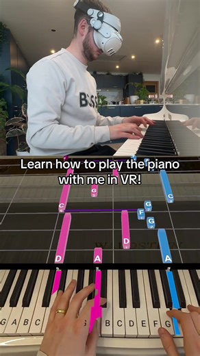 Is this the new way of learning the piano? Let me know what you think, if you haven’t tried it you have to try Pianovision! @pianovision_app #questcreatorpartner #piano #vr