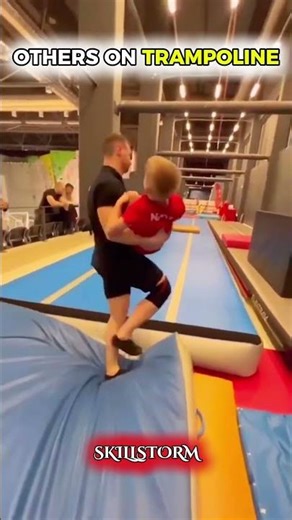Beginner vs Pro Trampoline Skills 🤯 Insane Flip Control 🔥#shorts
