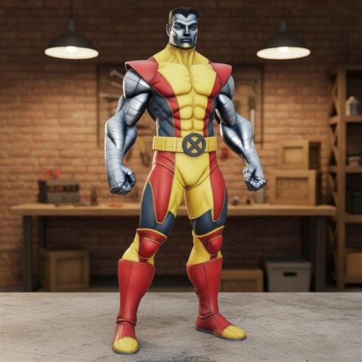 Colossus Superhero Figure STL for 3D Print V2, Cartoon Comic Book Mutant Statue STL Model - Etsy
