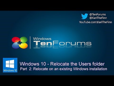 Windows 10 - Relocate the Users folder Part 2