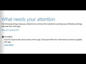 Fix Can't Upgrade To Windows 11 Error VirtualBox Your PC Requires The Latest Version Of This App