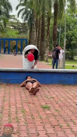 Public Water Balloon Worm Prank 😭🐛💦 (She LOST It!) #comedy #prank #trending