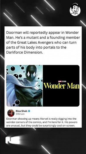 Doorman will reportedly appear in Wonder Man. He's a mutant and a founding member of the Great