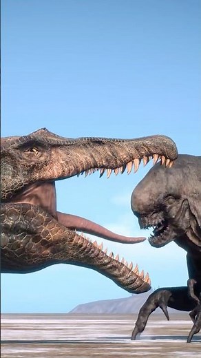 When the Rebirth Spinosaurus challenges the D-Rex... Jurassic World