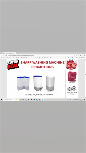 SHARP WASHING MACHINE SINGLE TUB & TWIN TUB PROMO starts on Oct.15-18,2025 Promo Zero interest Plus exciting FREEBIES ✨FREEBIES✨ GROCERY PACK PLUS DICE  Pwede aplayan online application Message now Apply now FAST Approval  | Alexandra Valerie Mantalaba | Facebook