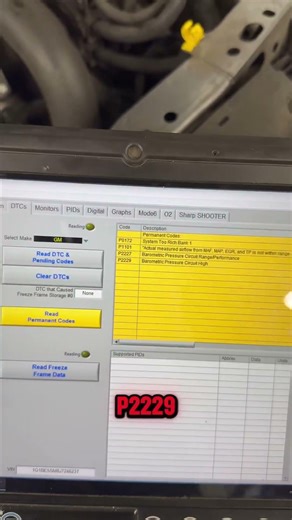 Graph Data Showing A Bad Map Sensor #chevy #autorepair #diagnostics #shorts