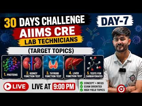 AIIMS CRE Lab Technician MCQs Day- 7 #biochemistrymcqs #mltmcqs #aiimscre #2026