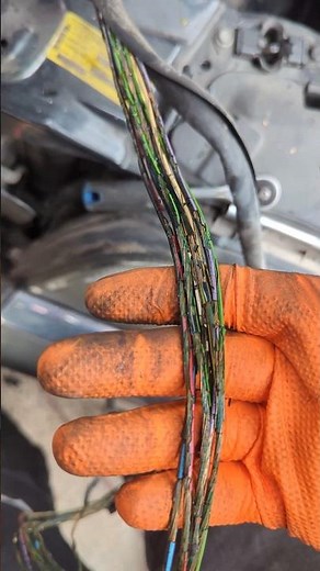 Worst wiring harness in history 😅 #mechanic #repair #mercedes #broken #car #diy #wiring #fail