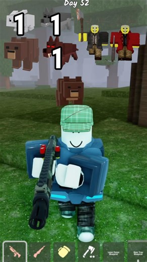 Shotgun VS Enemies 😱#99nights #roblox #99nightintheforest