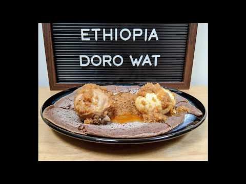 Ethiopian Food - Chicken Stew from Ethiopia (Doro Wat) with Injera!