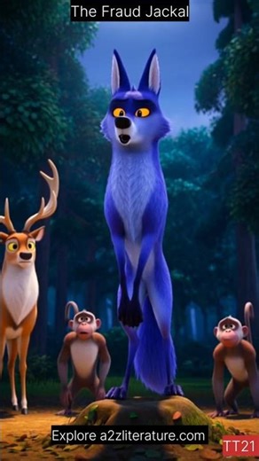 The Blue Jackal Who Fooled Everyone 🐺 | Shocking Moral Story #viral #telltale21 #animation #wisdom