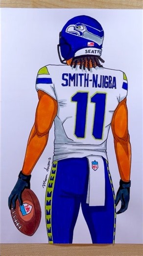 JAXON SMITH-NJIGBA SEAHAWKS #drawing #drawingtutorial #howtodraw #draw #jsn #seattleseahawks