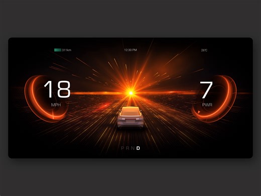 Acceleration mode HMI design for electric vehicle