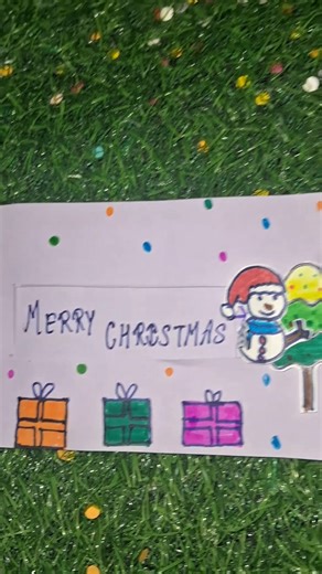Let's make christmas card #diy #craft #card #Christmas card #Gungun craft zone