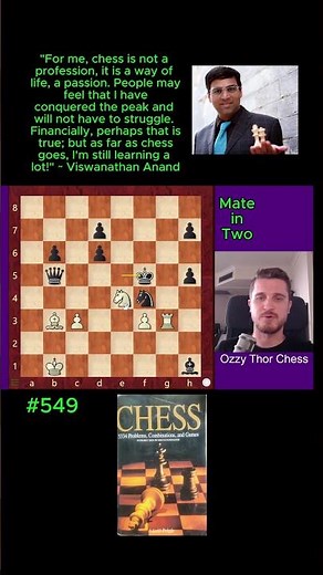Checkmate in 2 Moves! Laszlo Polgar’s Puzzle #549 ♟️