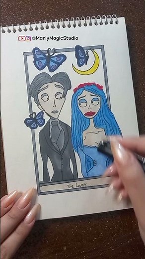 Corpse Bride Drawing Tutorial! 💘 #art #drawing #drawingtutorial #painting