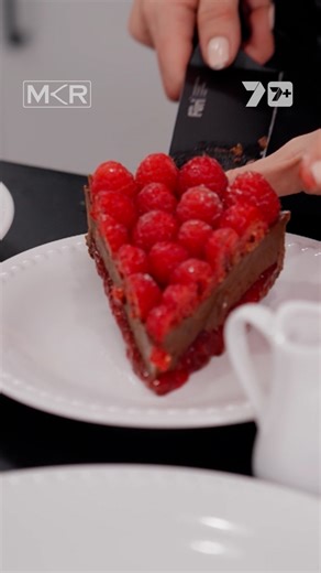 The comeback is ON 👏 Lol & Lil serve Grandma’s Raspberry & Chocolate Tart and Chai Poached Pears 🍐🍫 A sweet tribute with everything on the line ❤️ 👉 Watch it now on 7plus: https://7plus.app.link/Stream-MKR #MKR | My Kitchen Rules