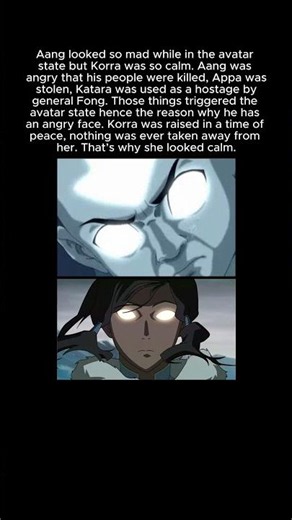 why Aang and Korra's Avatar State are completely different #avatar #avatarthelastairbender