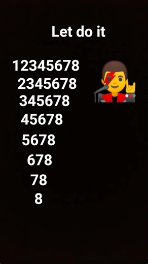 1 2 3 4 5 6 7 8 challenge 👍