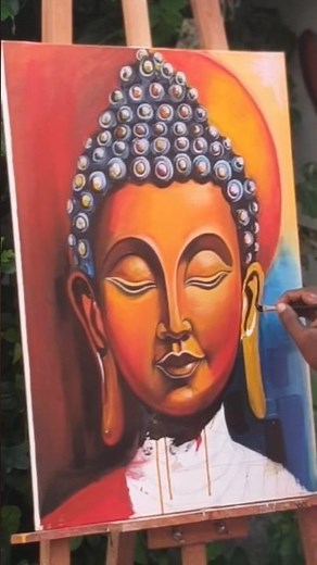Gautam Buddha Canvas Painting | Simple Art for Beginners #painting #BuddhaPainting #art
