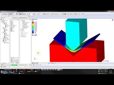 Simufact - Bending demo for manufacturing simulation