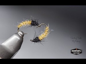 Olive Caddis Nymph - Fly tying step by step video.