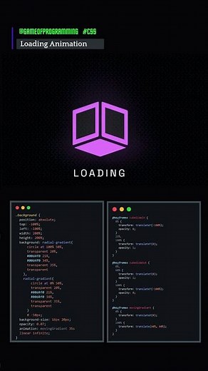 Loading Animation using CSS 👾👨‍💻 #webdesign #coding #music #shorts #htmlcss #loading #animation