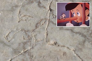 Ancient 'Pinocchio' cave painting scrawled 'to expose a liar' 1,500 years ago found