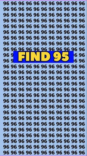 search the number 95 ,,👁,, #riddlejourney #visiontest #shortvideo