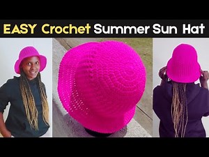 Easy Textured Crochet Summer Sun Hat Tutorial | Beginner Friendly!
