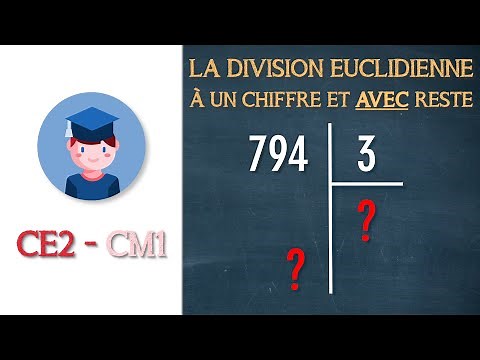 La division euclidienne à un chiffre au diviseur et AVEC reste - CE2 CM1 - Petits Savants