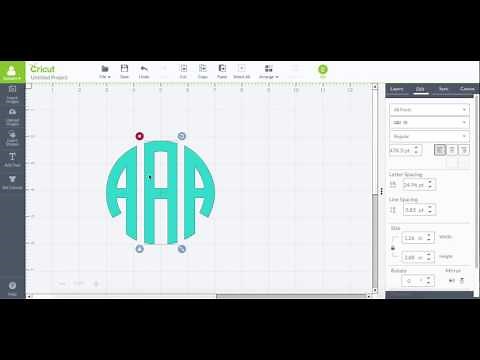 True Type Circle Monogram Font for Cricut Design Space