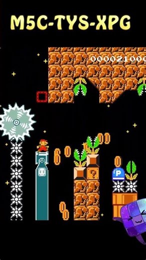 Super Mario Maker 2 🔧 Piranha Wicked Jungle Parkour 🎮 Prxston #short #mario