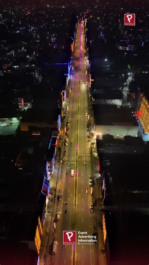 Pokhara City Lights: New Road After Dark 🌃 #Shorts