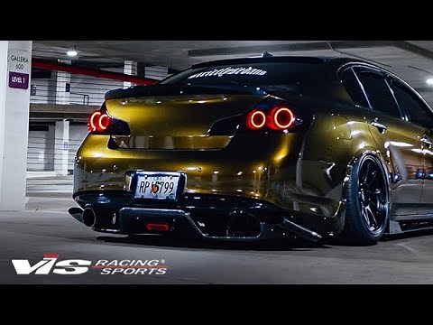 Carbon Fiber TS-style Diffuser install on G37 Sedan | Teckwrap Black Gold