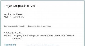 How to remove Trojan:Script/Cloxer.D!cl [Virus removal guide]