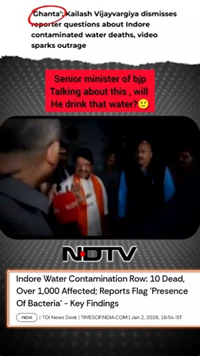 water contamination case indore, kailash vijayvargiya shameful words #indore #kailashvijayvargiya