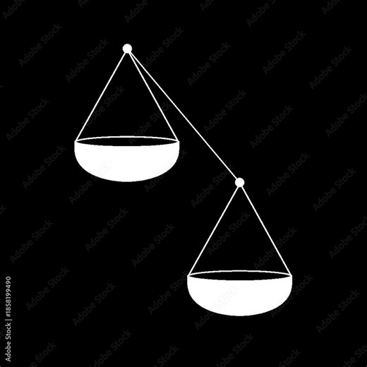 Balance Scale Animation with Weight Shift Overlay and Alpha Channel