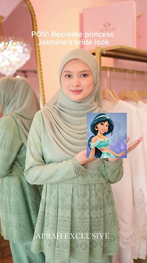 Recreate Princess Jasmine's Bride Look with a Twist | Bridal Hijab Styling