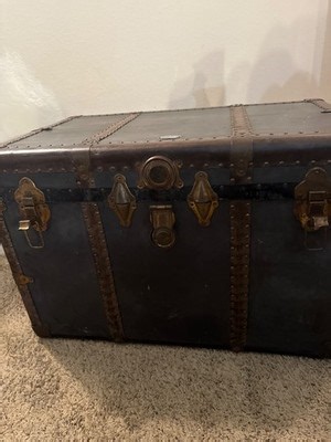 antique steamer trunk chest from 1900s | eBay
