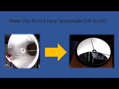 UK Lampshade modification to fit US Harp mounting