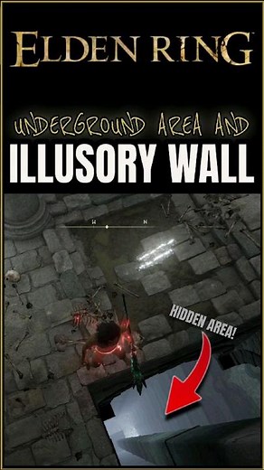 Big Area and Illusory Wall hidden below elevator in Giants' Mountaintop Catacombs in Elden Ring