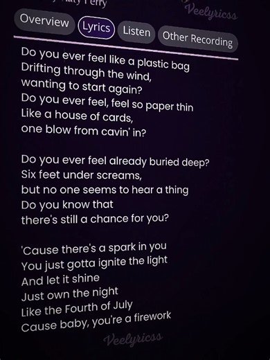 Fire Work 🎧 #lyrics #song #firework #fyp