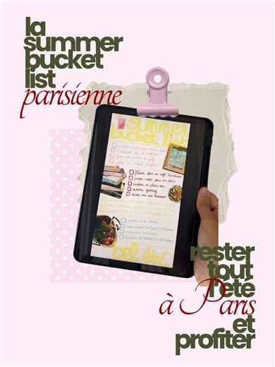 Summer bucket list à Paris : 16 activités pour ton été