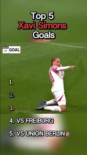 Top 5 Xavi Simons Goals🔥